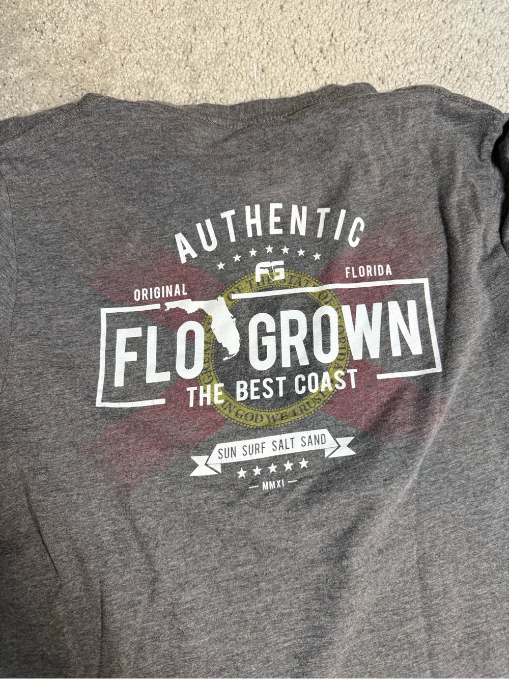 FLO GROWN Men's Gray Long Sleeve Shirt